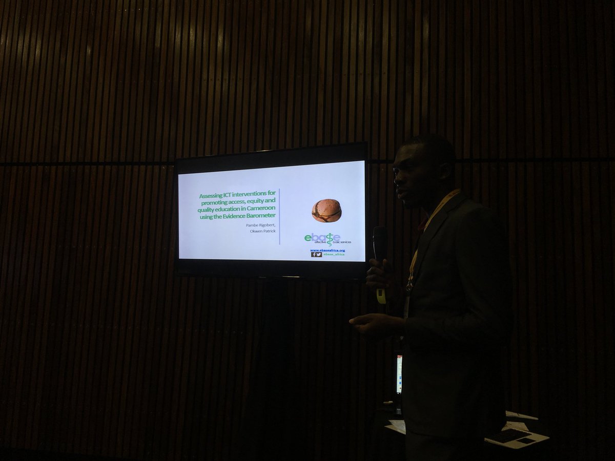 ebase_africa's tweet photo. @rigobertpambe shares experiences with #EvidenceBarometer in #TVET in #Cameroon. @Africa_evidence #Evidence2018 @vawelch @campbellreviews @cochranecollab @CanWaCH https://t.co/ZaBc5iDCGX