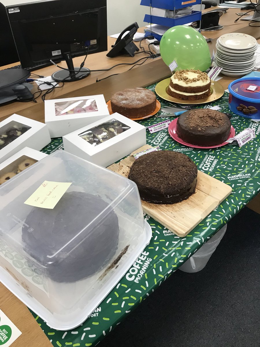 MD_Building's tweet image. Off to a great start at the Bristol office.  @1JaneNelson has bagged the whole of the chocolate cake.  @macmillancoffee