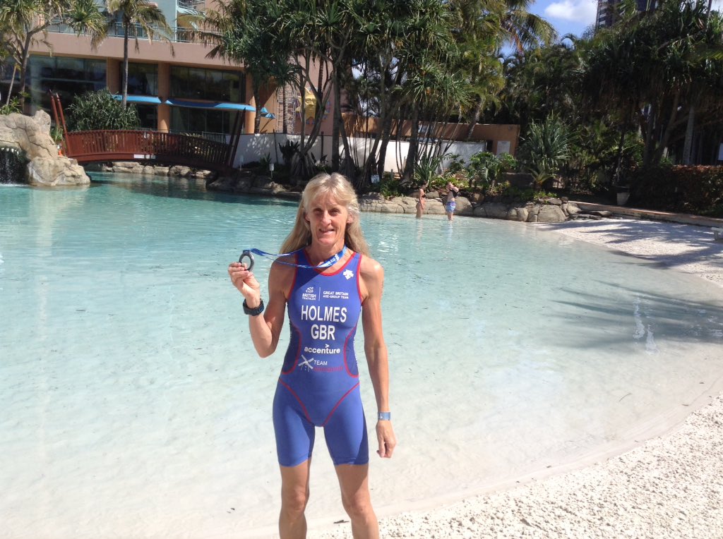 gbholmes_holmes's tweet photo. @1TeamWindmill @WindmillFSLtd Thanks to this great local cycling team whose friendship and cycling support have helped me through a tough year to win Silver at the ITU Gold Coast Triathlon Age group Championships https://t.co/BuGy1ArMoI