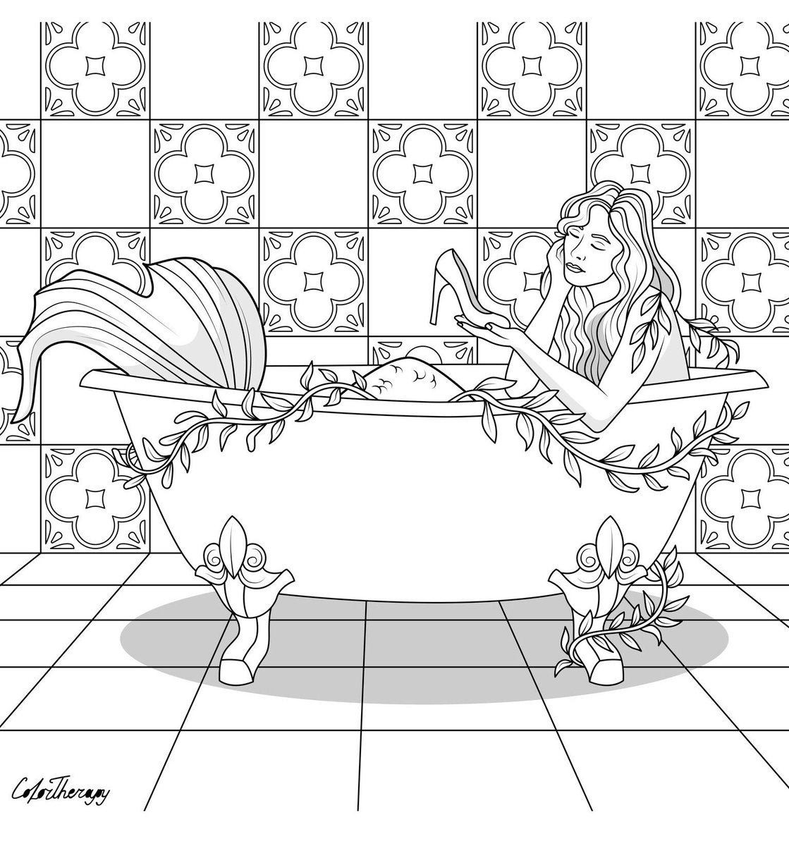 Download Color Therapy App On Twitter The Sneakpeek For The Next Giftoftheday Tomorrow Mermaid Bathtub Colortherapyapp Https T Co Kqv9csm9gk Gotd Coloring Coloringbook Digitalart Coloringtherapy Sandbox Giftoftheday Pigmentapp Colorfy