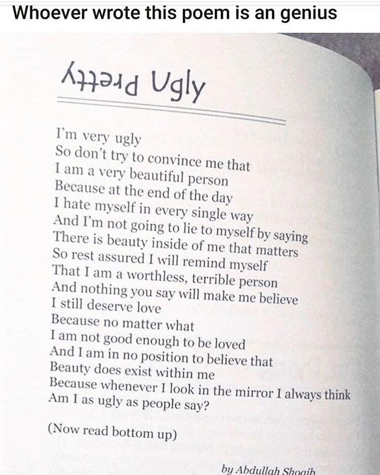 MothershipSG's tweet photo. Cool poem read from top to bottom &amp; bottom to top https://t.co/BPwijZgs4F