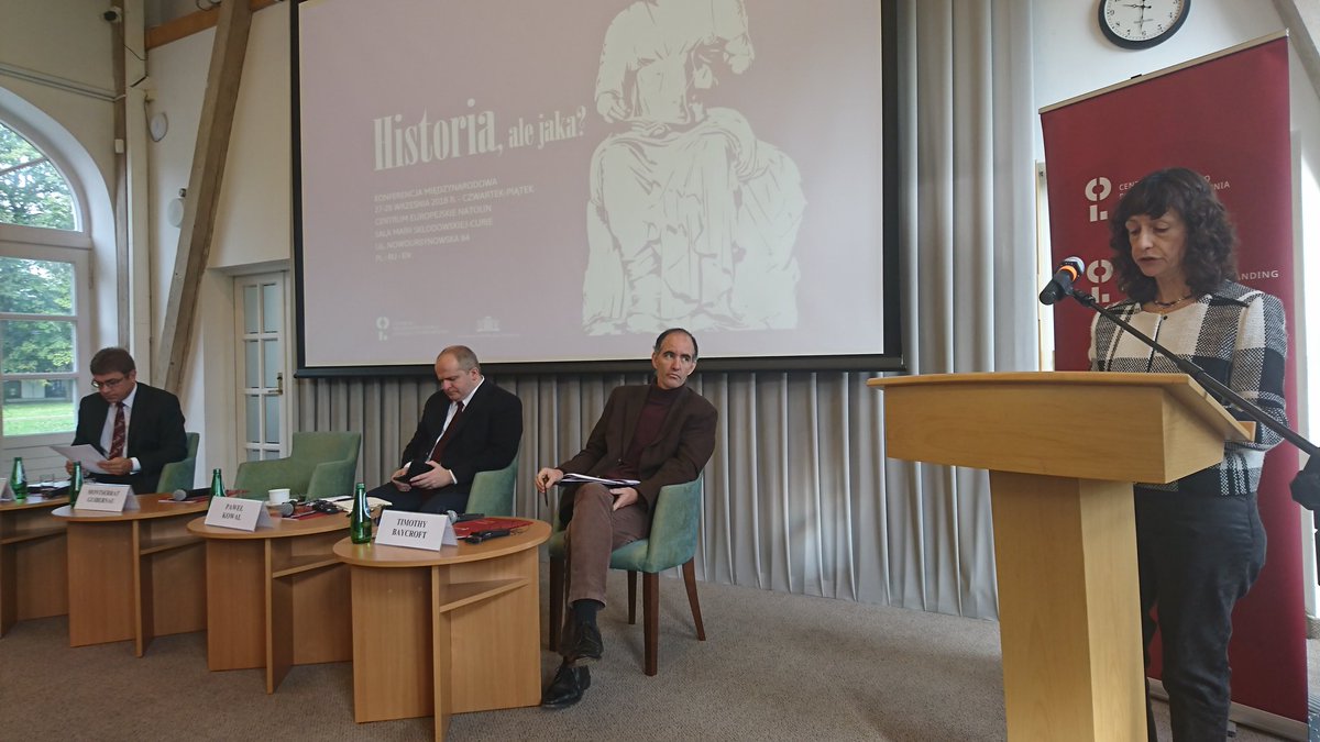 MieroszewskiPL's tweet photo. First panel on pivots of historical narrative - nations and empires has just started. Speakers: @pawelkowalpl, @LukaszAdamskiPL, Dr Timothy Baycroft and prof. Montserrat Guiberrnau
#WhichHistory @coenatolin https://t.co/QvHHVEX4ZP