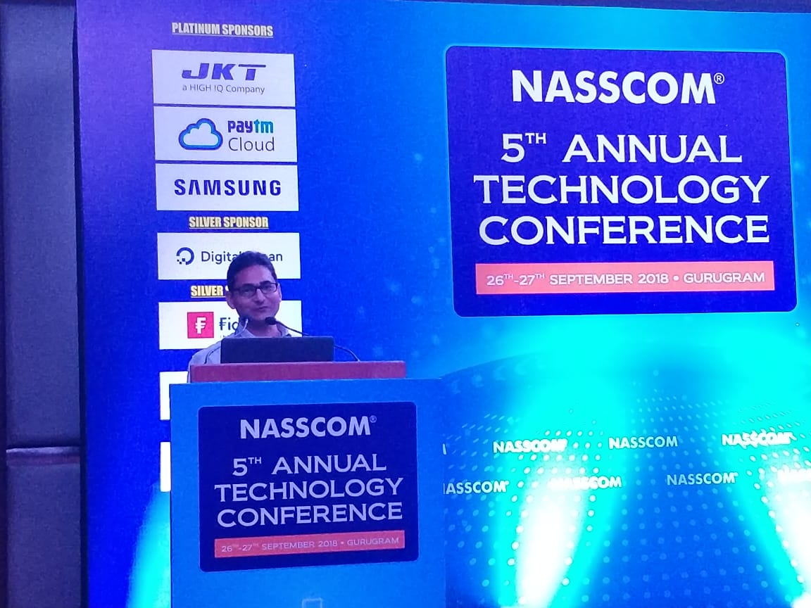 edurekaIN's tweet photo. Our VP-Technology @bads123 is now speaking at the #NasscomTechConference happening today in Delhi.
Follow this thread to know the need for building a next generation personalized & immersive learning platform & how #Edureka is doing it through intelligent #automation
@nasscom https://t.co/lyExT4i194