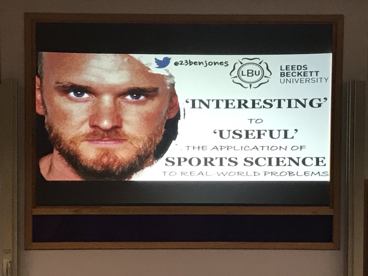 SportPsychHinch's tweet photo. Great to hear @23Benjones flying the flag for #appliedresearch at his @leedsbeckett @CarnegieSpExSci inaugural professorial lecture last night #actionresearch #pracademic #usefulresearch #impact https://t.co/ztGFHrDSF9