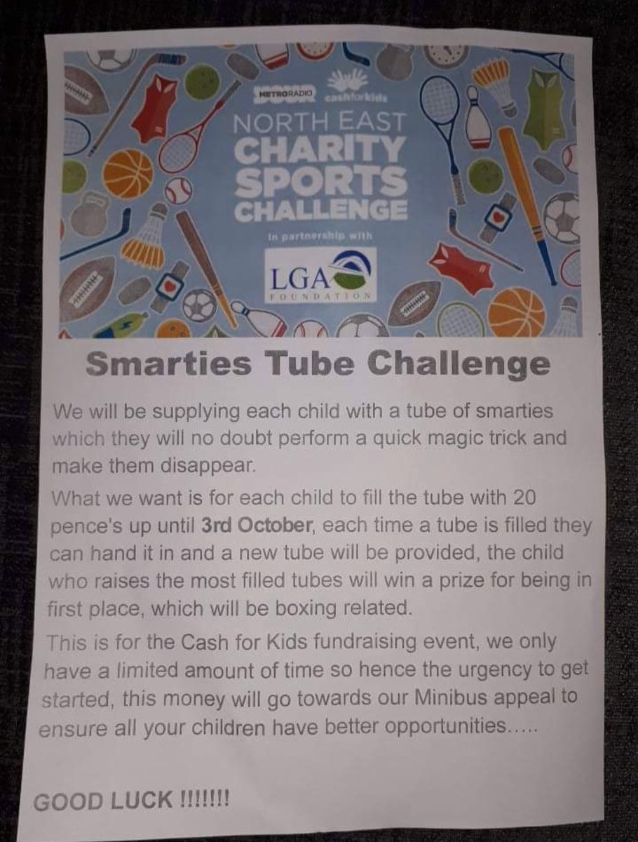 DistrictYouthA2's tweet image. Smarties tube challenge