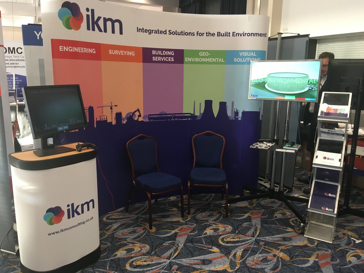 IKMConsulting's tweet photo. We are set up and raring to go at the @UK_TSA Conference 2018. Come and visit Liz Copland and Graham Litts at Stand 11 to find out more about IKM #Tanks #TSA2018 https://t.co/zcFjLBqNyJ