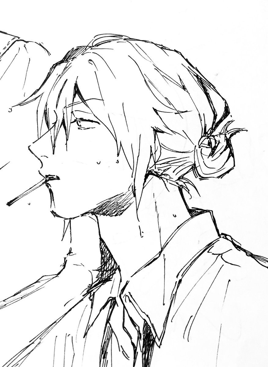 暑い日に描いた汗ばむおだんご環くん 