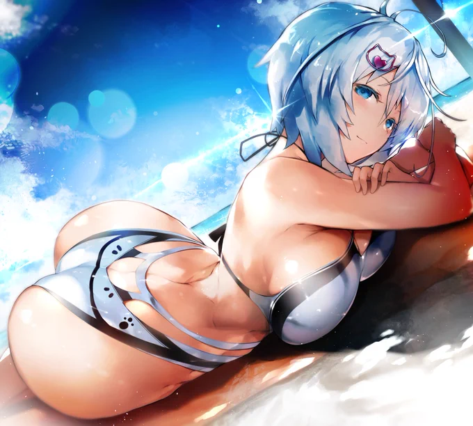 夏の終わりに水着シロ
#SiroArt #電脳少女シロ 