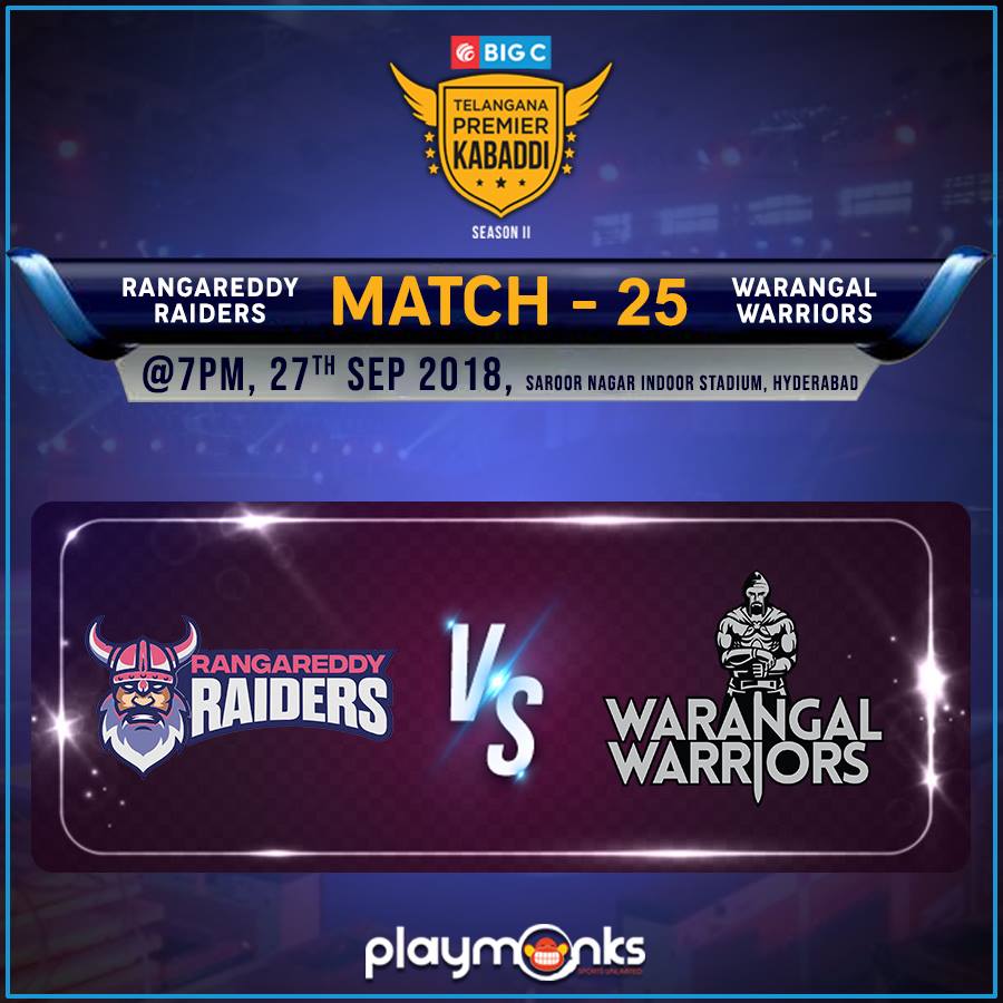 TPKRangareddy's tweet photo. We have our match with @TPKWarangal (Warangal Warriors) at 7:00 PM today @TPKabaddi ! Be there to cheer for us! You can book your tickets by clicking this link: https://t.co/w0Ym0M2OKa
See you there! #superteam #roadtofinals #aslikabaddi #tpklseason2 https://t.co/ytv1UsbmAi