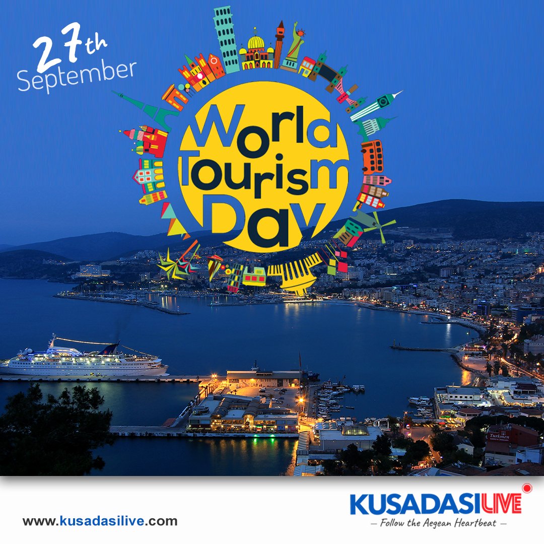 KusadasiLIVEcom's tweet photo. Happy World Tourism Day 2018 💛✨
#WorldTourismDay2018 #Kuşadası #KusadasiLive https://t.co/bogw8i00Lt
