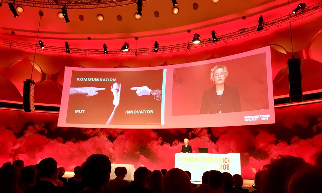 „You need to be brave to be innovative“, says Marion Weissenberger-Eibl from #fraunhofer Institute at #kk18. Communications is a key success factor and plays a vital role for innovation.