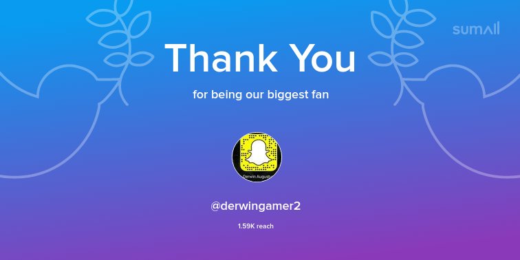 Our biggest fans this week: <a href="/derwingamer2/">derwin augustus</a>. Thank you! via sumall.com/thankyou?utm_s…