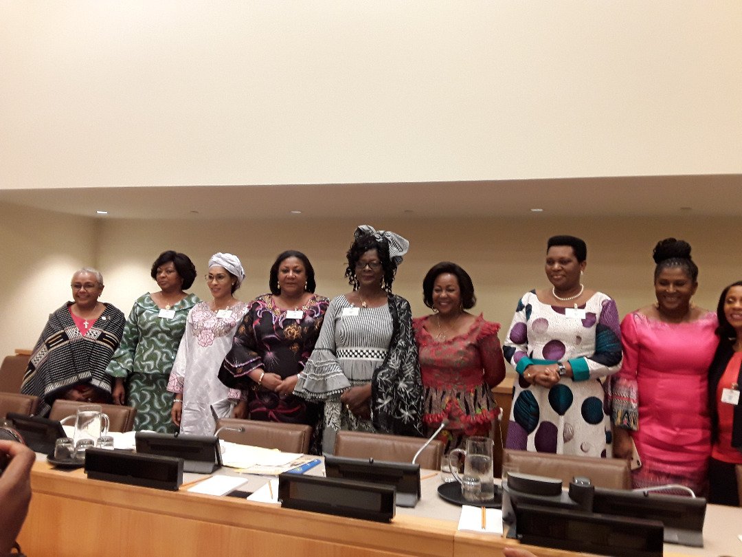 KhadijaOsma's tweet photo. African first ladies discuss 5 years strategic plan
#73rdUNGeneralAssembly2018
#TheChangeWeVotedFor
#FollowYourPresident @RAkufoAddo @NAkufoAddo @AbbanyawYaw @adetiSoftware @SarfoJnr1 https://t.co/1BeL0P2HzJ