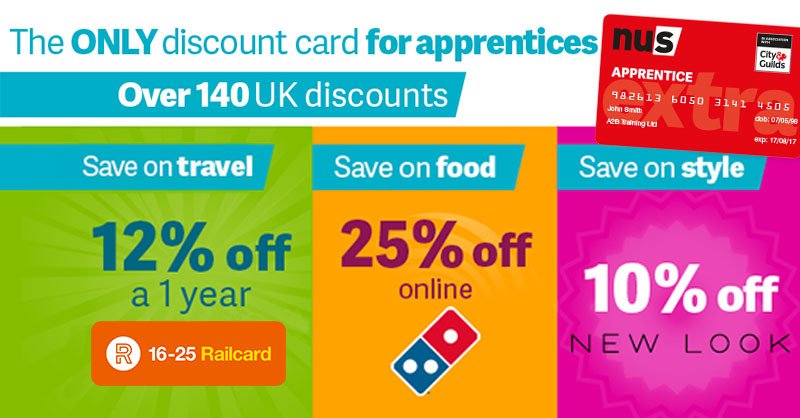 Do you have your Apprentice extra card yet? Get exclusive discounts online and in-store from top brands including <a href="/JackWills/">Jack Wills</a> <a href="/Dominos_UK/">Domino's Pizza UK</a> <a href="/AmazonUK/">Amazon.co.uk</a>   and more! Only £11 for a whole year. Buy your card today: bit.ly/2HkvN8T