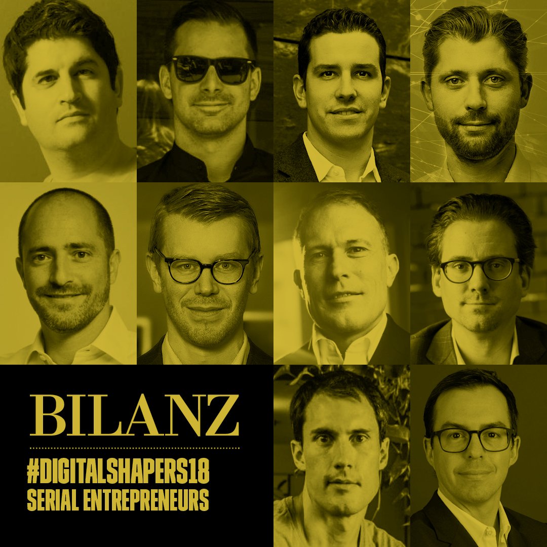 BILANZ's tweet photo. 10 #DigitalShapers18 in der Kategorie «Serial Entrepreneurs» @bilanz @dgt_switzerland: @marcpbernegger, @modum_io, @mgrenacher, Stefan Heitmann, Oliver Herren, @AdrianLocher, @TobiasReichmuth, @dselz, @dselz, @batmir, @cediwaldburger => https://t.co/FWU1mcmsSU https://t.co/Q7vGlNR2Nw