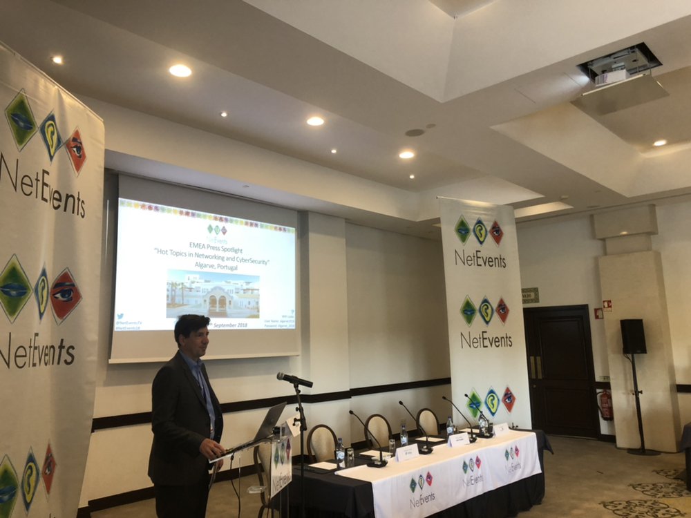 NetEventsTV's tweet image. First #NetEvents18 session of the day “The Best New Models for Wide-Area Networking and Service Provisioning” kicked off by @rayno