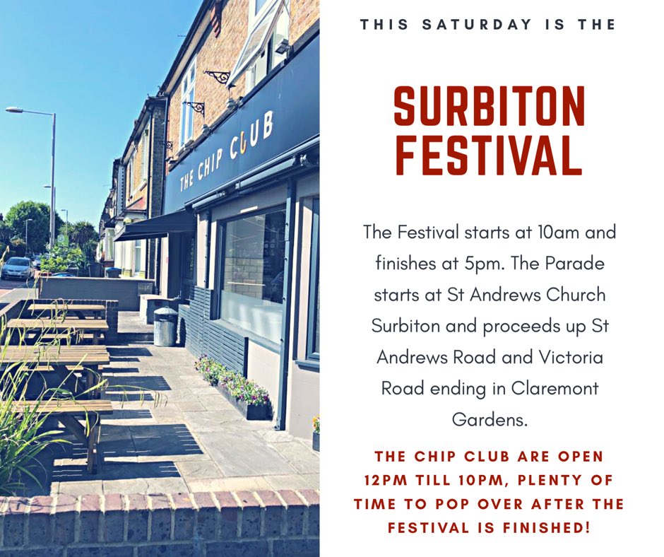 TheChipClubKT1's tweet photo. We are 10 mins walk from Surbiton on Villiers Road, we are also available on @Deliveroo and @ubereats_uk if it’s been a long day and your too tired to cook! 🙏🏼 #TheChipClub #london #surrey #SurbitonFestival #kingstonuponthames #londonloves #timeoutlondon #londonevents https://t.co/fPeiBPy8bS