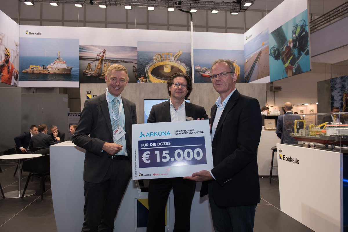 Boskalis Subsea (formerly VBMS) (@boskalissubsea) on Twitter photo As a safety initiative, we set aside an amount a day for each day on the #Arkona project without an accident. Together with our client @EON_de we have donated the amount to DGzRS <a href="/Seenotretter/">Die Seenotretter ā DGzRS</a>. We are delighted to support its brave volunteers! #WindEnergyHH #ArkonaOWF As a safety initiative, we set aside an amount a day for each day on the #Arkona project without an accident. Together with our client @EON_de we have donated the amount to DGzRS <a href="/Seenotretter/">Die Seenotretter ā DGzRS</a>. We are delighted to support its brave volunteers! #WindEnergyHH #ArkonaOWF