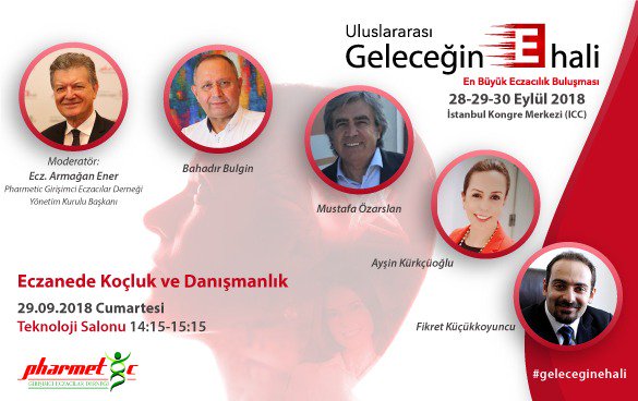 geleceginehali's tweet photo. 29 Eylül Cumartesi saat 14:15'de Teknoloji Salonu’nda PGED YK Başkanı Ecz.Armağan Ener’in moderatörlüğünde; Bahadır Bulgin, Mustafa Özarslan, Ayşin Kürkçüoğlu ve Fikret Küçükkoyuncu’nun konuşmacı olduğu, “Eczanede Koçluk ve Danışmanlık” oturumuna bekliyoruz. #pged #ugeh https://t.co/80zCDEJ6l0