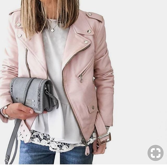 Get this similar look pink leather moto jacket for women 😗😗😗 at zippileather. #pinkoutfit #leatherjackets #leatherjacketsforwomen #leatherlove #leatherlifestyle #leatherlovers #shopnow #shoponline #streetstyle #streetstylefashion #womensstyle #womens… ift.tt/2xOo9S7