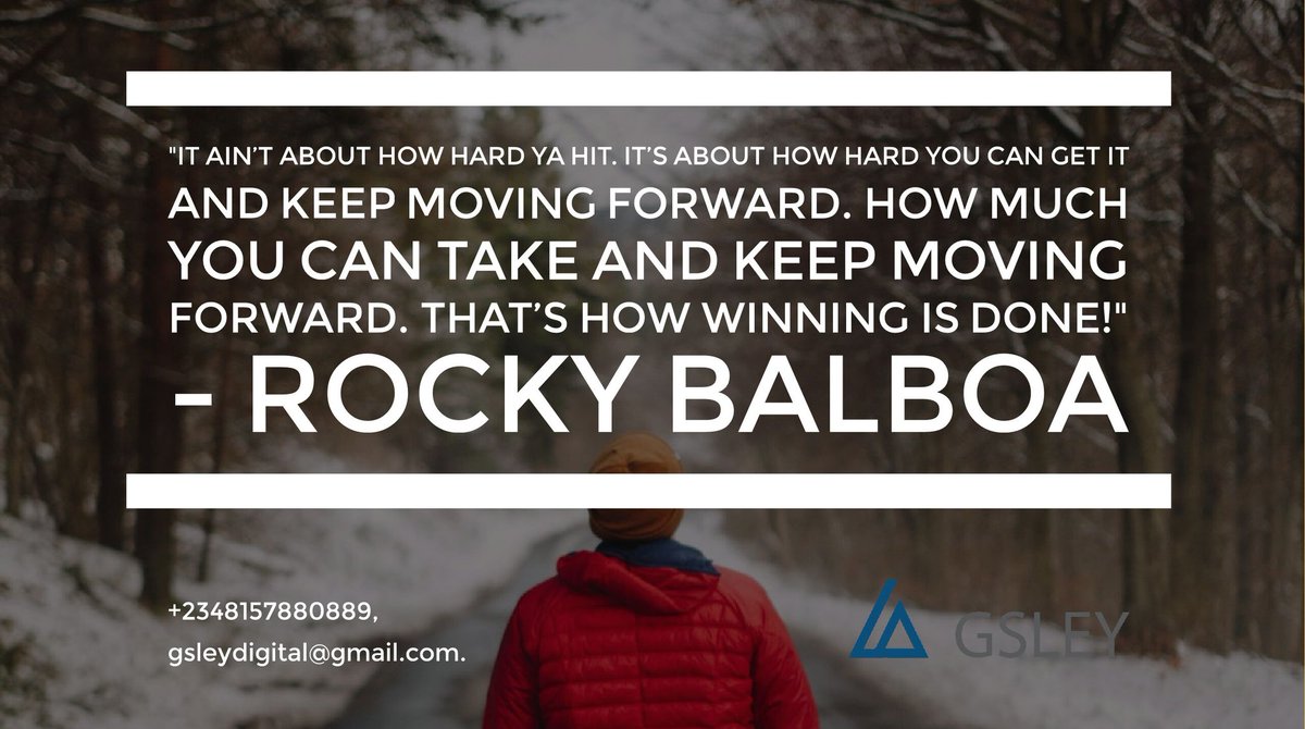 gsleydigital's tweet photo. Keep Moving Forward. That's the only way to win. 💪💪💪
#gsleydigital #digitalagency #DigitalMarketing #branding #EmailMarketing #ecommerce #webdesign #advertising #seo #socialmedia #analytics #pr #publicrelations #events #naijabusiness #startup #digitalbranding #Lagos #osunrerun https://t.co/Bt4r9bCM8t