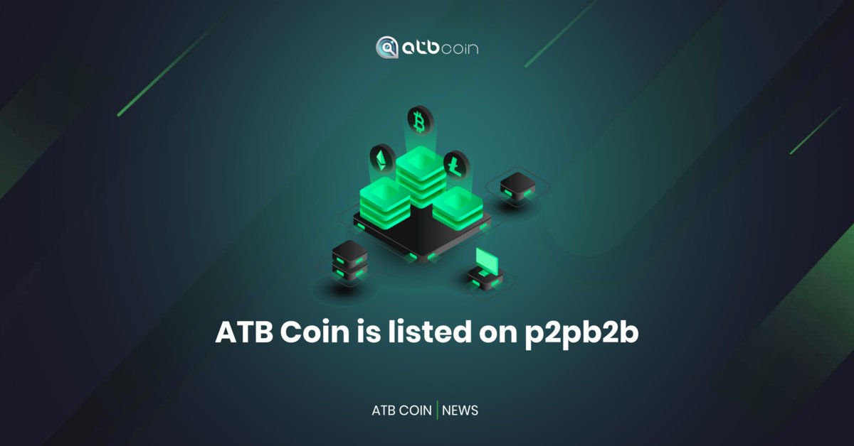 ATBCOINcom's tweet photo. Dear ATB Coin holders! We’ve been waiting for this a long time and it finally happened. Meet one more opportunity for trading your coins. ATB Coin was recently listed on p2pb2b exchange.

p2pb2b is an exchange with 4 years of history behind that has been renewed and introduced … https://t.co/vAcKGqnqgz