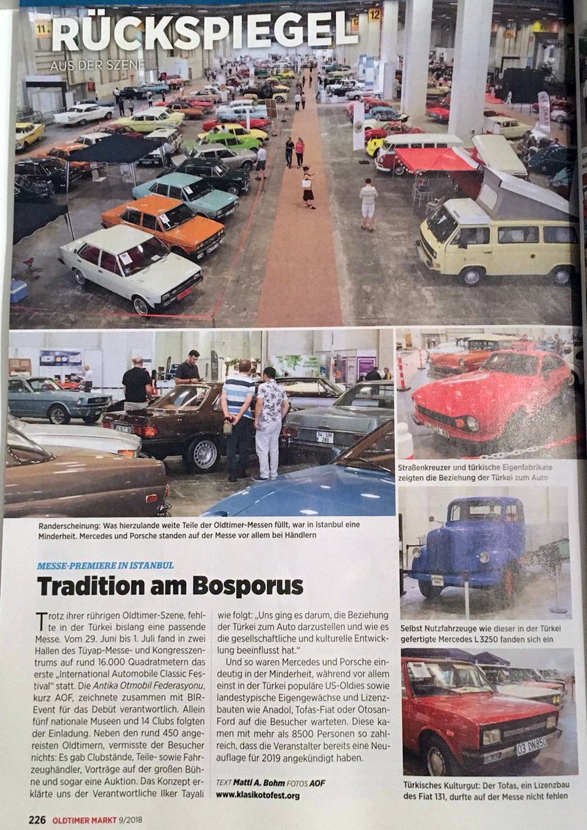 klasikotofest's tweet photo. Festivalimiz Alman Basınında... #oldtimermarkt #classiccar #klasikotomobil https://t.co/8mmSoDEIBF