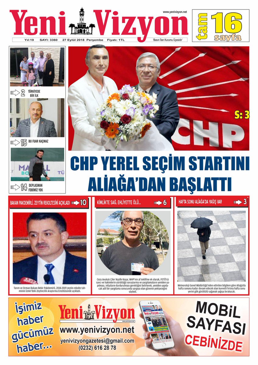 yenivizyon gazetesi (@yenivizyong) on Twitter photo #Yenivizyon Gazetesi / Sayı 3360
yenivizyon.net/egazete/yeni-v…
#Aliağa #izmir #dto #Kütahya #Balıkesir #Uşak #Afyonkarahisar #Manisa #Denizli #Muğla #Aydın <a href="/bskazizkocaoglu/">Aziz Kocaoğlu</a> <a href="/karsiyaka_bel/">Karşıyaka Belediyesi</a> @Canimizmirr <a href="/izmirbld/">İzmir Büyükşehir Belediyesi</a> <a href="/izmirgibiyiz/">izmirgibiyiz 🇹🇷</a> <a href="/senolgok/">Şenol Gök</a> <a href="/chpizmiril/">CHP İZMİR İL BAŞKANLIĞI 🇹🇷</a> #Yenivizyon Gazetesi / Sayı 3360
yenivizyon.net/egazete/yeni-v…
#Aliağa #izmir #dto #Kütahya #Balıkesir #Uşak #Afyonkarahisar #Manisa #Denizli #Muğla #Aydın <a href="/bskazizkocaoglu/">Aziz Kocaoğlu</a> <a href="/karsiyaka_bel/">Karşıyaka Belediyesi</a> @Canimizmirr <a href="/izmirbld/">İzmir Büyükşehir Belediyesi</a> <a href="/izmirgibiyiz/">izmirgibiyiz 🇹🇷</a> <a href="/senolgok/">Şenol Gök</a> <a href="/chpizmiril/">CHP İZMİR İL BAŞKANLIĞI 🇹🇷</a>