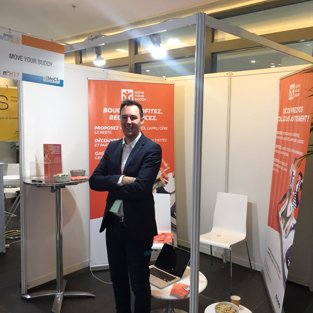 moveyourbuddy's tweet photo. Retrouvez une partie de l'équipe au @SportWellnessL - Stand H17 ! Guillaume, co-fondateur ainsi que Myra et Luc sont présents tte la journée pour vous présenter notre solution #sport &amp; #BienEtre qui s'intègre à tous types d'entreprises (#TPE aux grands groupes) ! #QVT #SWL2018 https://t.co/e3aeIrBP9C