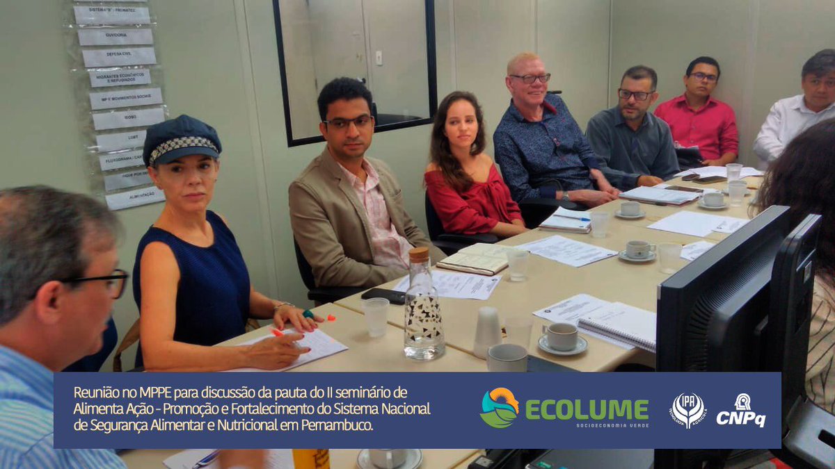ecolume1's tweet photo. Em reunião no Ministério Público de Pernambuco, Francis Lacerda (pesquisadora do IPA e coordenadora do projeto Ecolume) discute pauta do ll seminário de Alimenta Ação - Promoção e Fortalecimento do Sistema Nacional de Segurança Alimentar e Nutricional em Pernambuco. https://t.co/w2LnMFBhRa