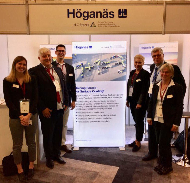 HoganasAB's tweet photo. We join forces for surface coating! Visit us at #ITSHC and learn more about our broad portfolio of Amperit thermal spray #powders, hardfacing and overlay welding materials. https://t.co/Izc2IZsJ75
