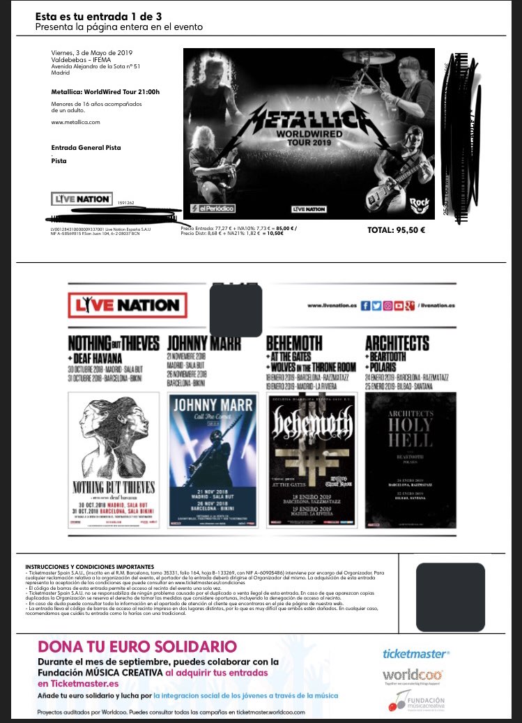 IsidroLive's tweet photo. Pues allá que vamos 👉🏻 @Abel_Rodr #Metallica #WorldWireTour https://t.co/fzeutncewx