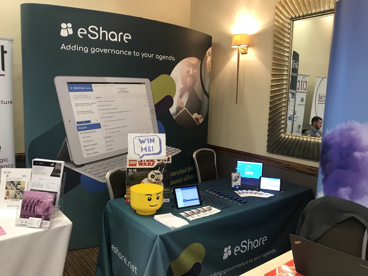 All set up and ready to go with our new branding for UCISA IG18. Looking forward to a great conference and talking to people about the benefits of swapping traditional solutions for digital. #IGConf18