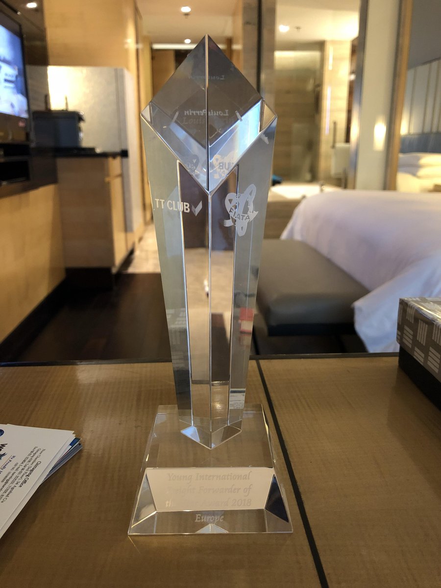 HFSGlobal's tweet photo. It was an eventful Day 3 at #FIATA18 for our director Louis Perrin - after presenting at the European Regional Meeting, he picked up the award for European Young Freight Forwarder of the Year award 🏆 https://t.co/NXthv99lDG