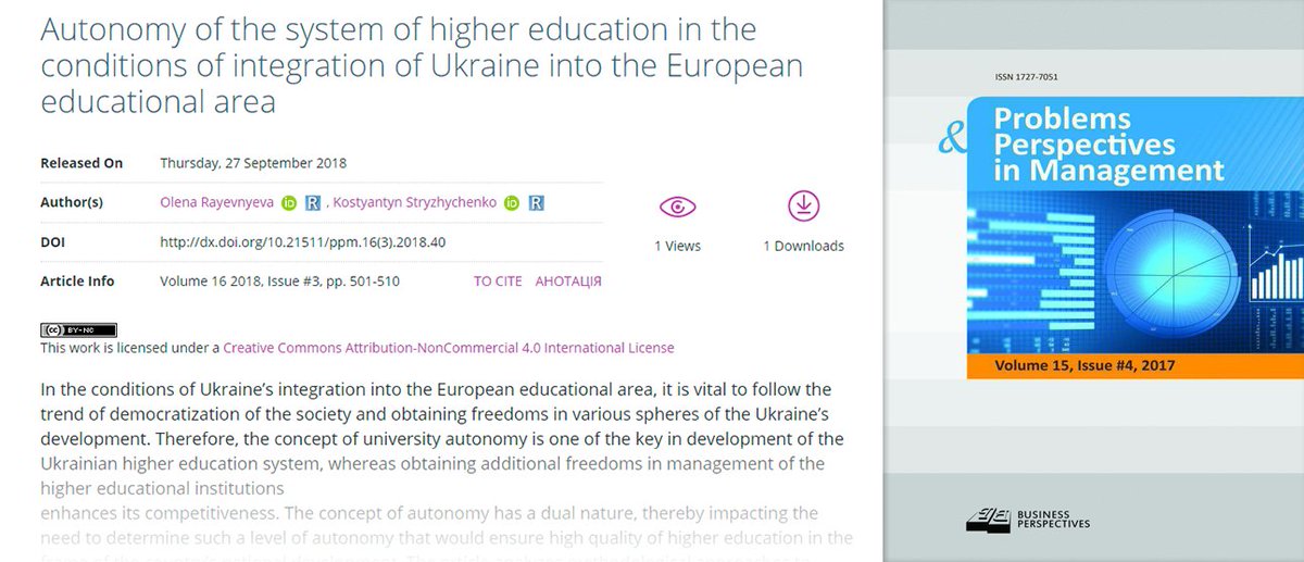 LLC_BP's tweet photo. 🆕📋#Autonomy of the system of higher education in the conditions of integration of Ukraine into the European educational area;
📎https://t.co/XKBPVGIZWR
👥Olena Rayevnyeva, Kostyantyn Stryzhychenko;
#autonomy, #clusterization, #highereducationsystem, #stateregulation https://t.co/hTzS6Jp89J