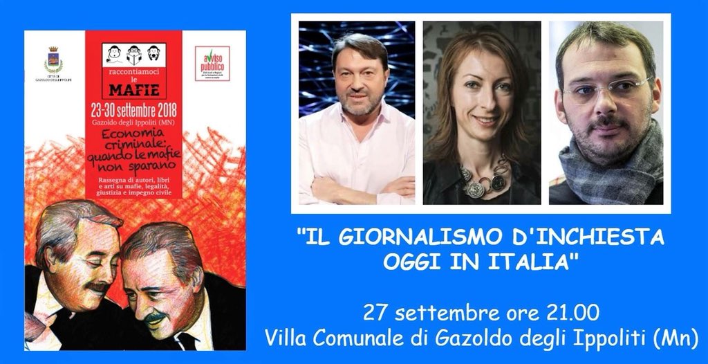 florianabulfon's tweet photo. Raccontiamoci le mafie, questa sera h21 Gazoldo degli Ippoliti #RLM2018 https://t.co/UGWIgrrefi