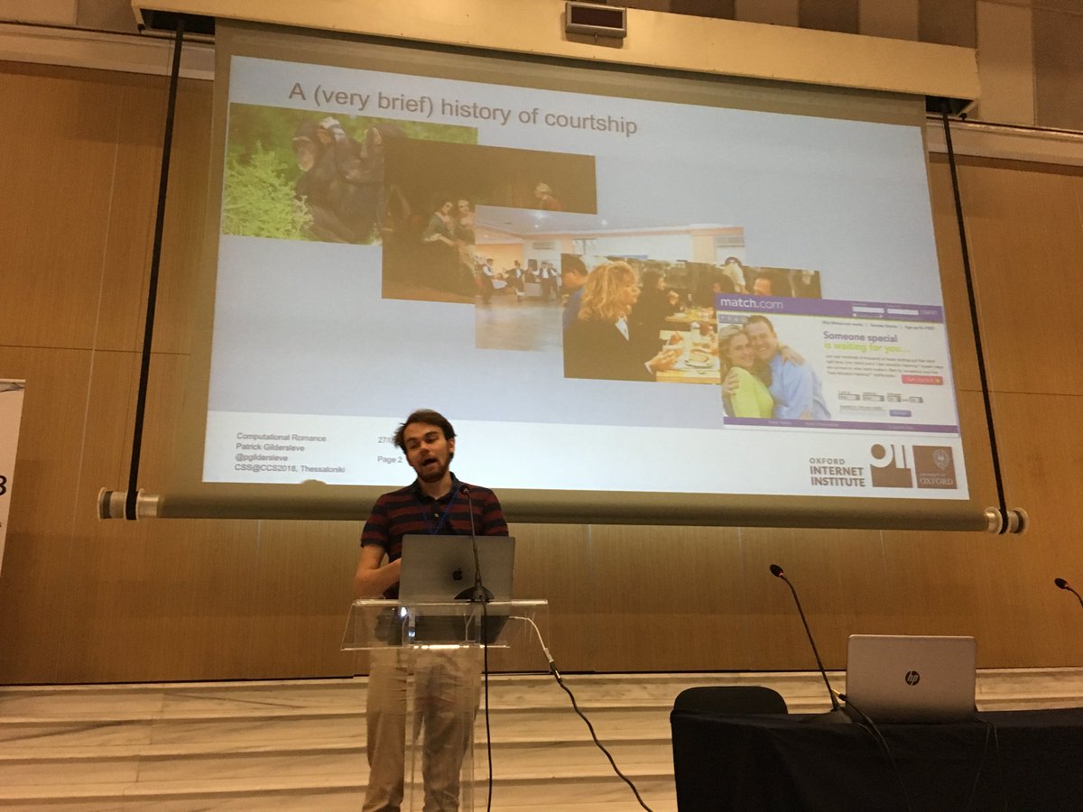 iniguezg's tweet photo. @pgildersleve on measuring romance in the modern online dating world @ccs18gr #ccs18gr #CompSocScience #WeLoveData not only people! https://t.co/srru1r01X9