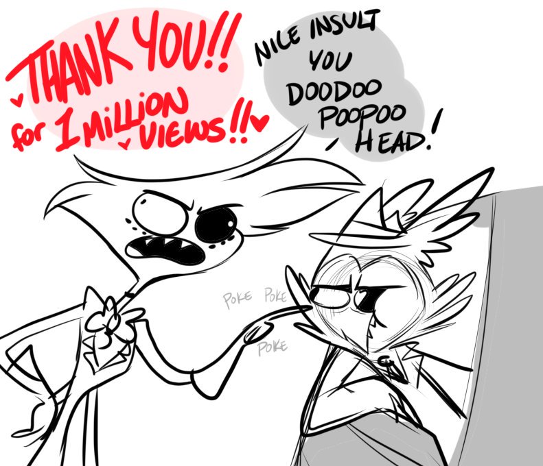 Hazbin Hotel Holycrap We Hit The Big 1 Million On Our Latest Clip Thank You All So Much More Stuff Coming Super Soon