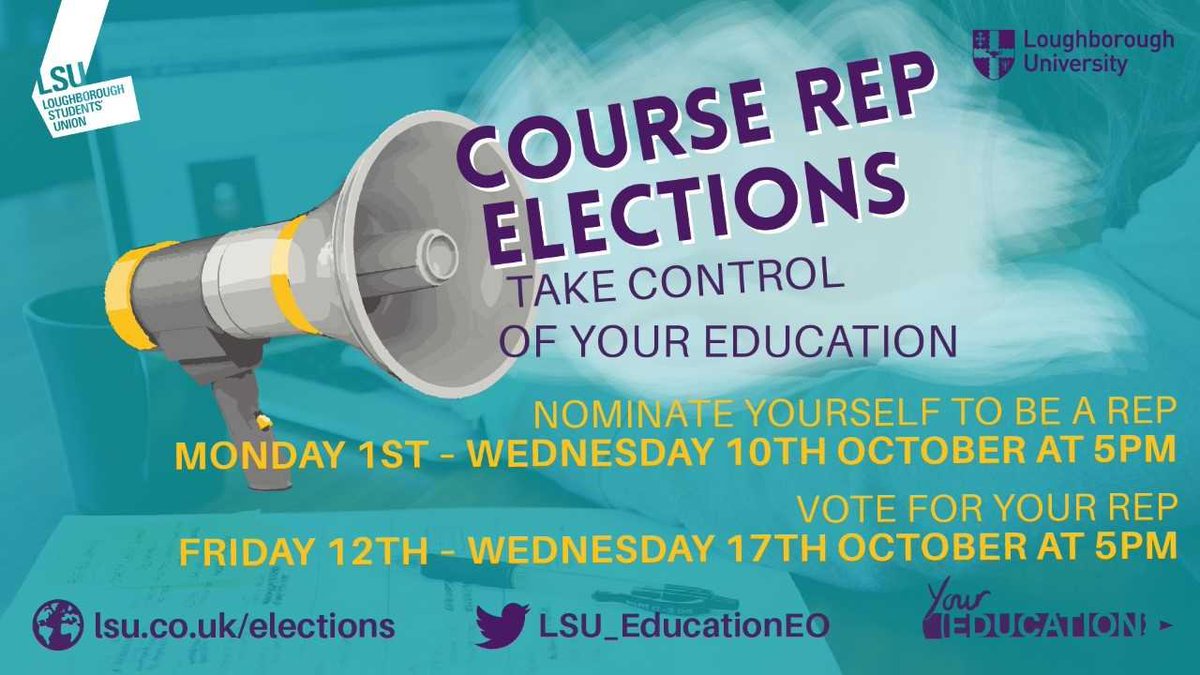 LboroEng's tweet photo. Donโt miss your chance to nominate yourself to become a Course Rep. Today is the deadline! #LboroREPS
Link: https://t.co/WwcqjkiEcw https://t.co/sYh0ahCEkE