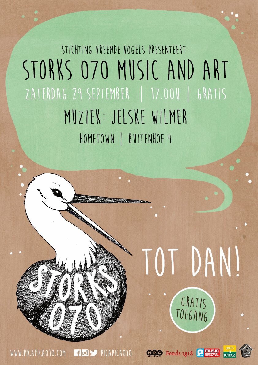 storks070's tweet image. We presenteren zaterdagmiddag 29 september een nieuwe editie in #Hometown (#Buitenhof 4, #DenHaag) met Jelske. Toegang is gratis. Het muziekprogramma wordt mogelijk gemaakt door @Popunie.