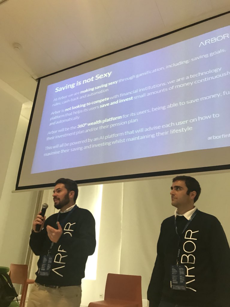 OpenTalent Spain final starts! Now Arbor on stage, claiming that “saving is not sexy”... are they right? ;-) #BBVAOpenTalks