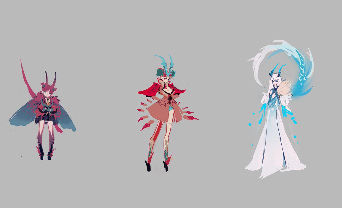 Color sketch~~~Will refine one of them👹