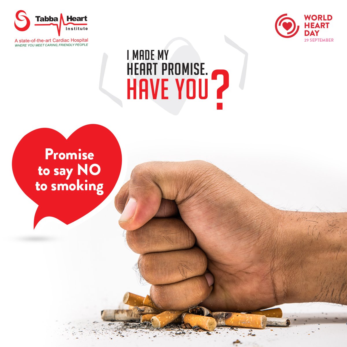 Tabba_Heart's tweet photo. Make & keep promises to your heart. Join us to celebrate World Heart Day this month on 29th September.
#WorldHeartDay #MakePromise #TabbaHeartInstitute https://t.co/gH7YYrIknC