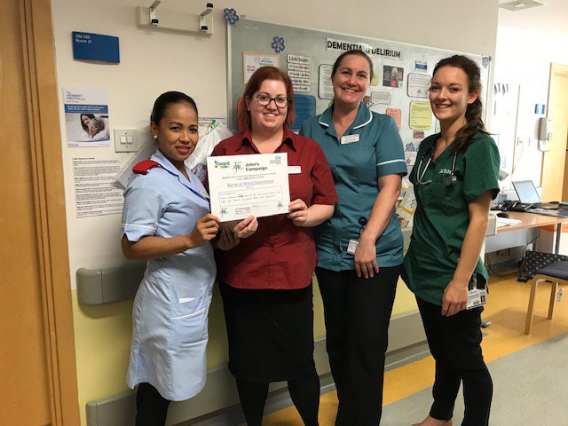 WorcsAcuteNHS's tweet photo. Our staff have again been pledging their support to @JohnCampaign
We understand hospitals can be challenging for people living with dementia, but welcome carers to continue their supportive role by working in partnership with our staff to help us deliver the best care possible. https://t.co/WVsdtcvKSo
