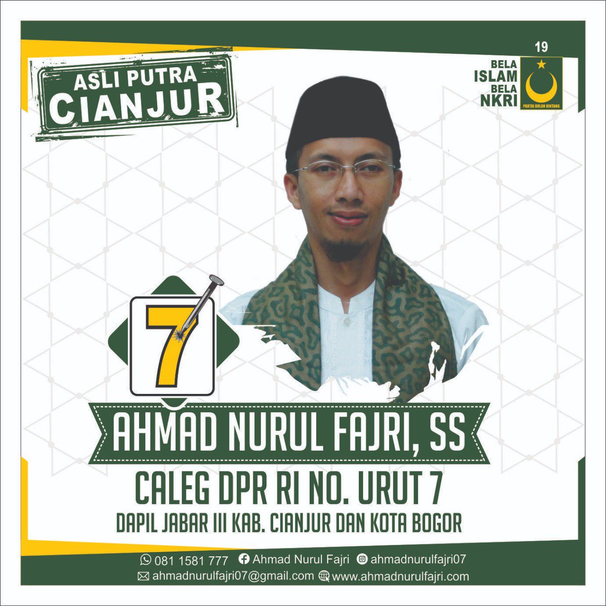 anfajri07's tweet photo. mari bersama berjuang demi kemajuan dan kemaslahatan Umat #admin #coblosnomor7 #DPR-RI #dapiljabarIII #Kabcianjur #Kotabogor https://t.co/RQWtse4hq9