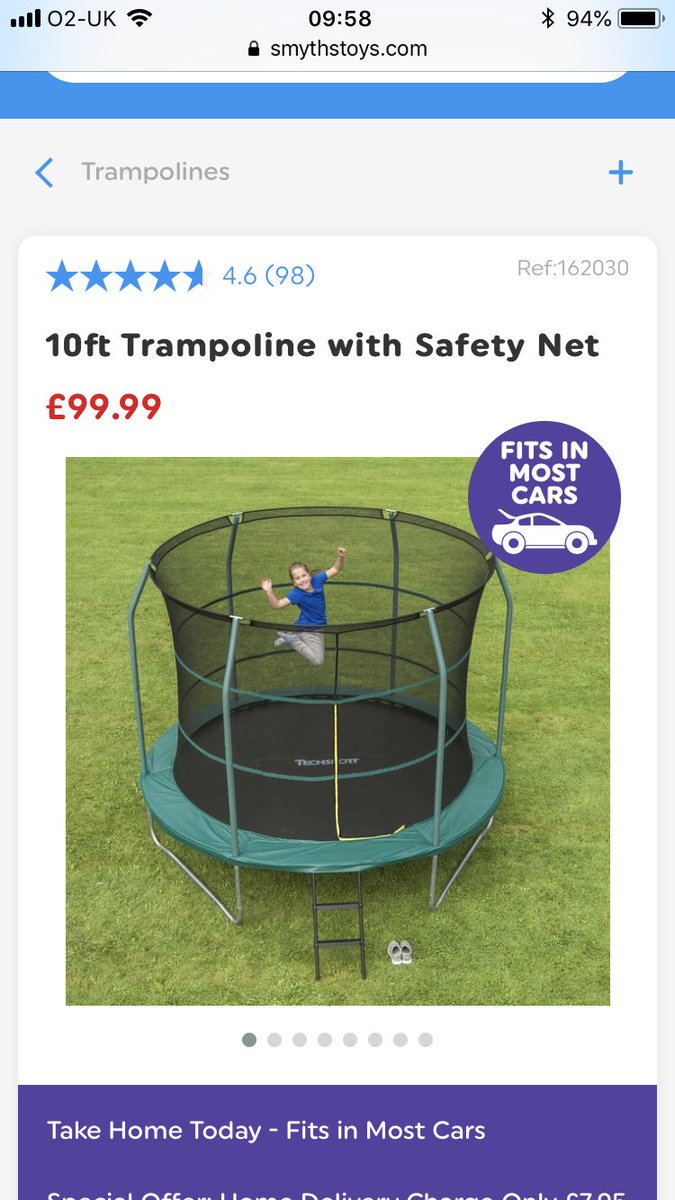 dony1986's tweet photo. @AskSmythsToys 

We got this trampoline for my son in August. This was the result of a windy day. Are replacement parts available for this product? https://t.co/oDHdBkoAdw