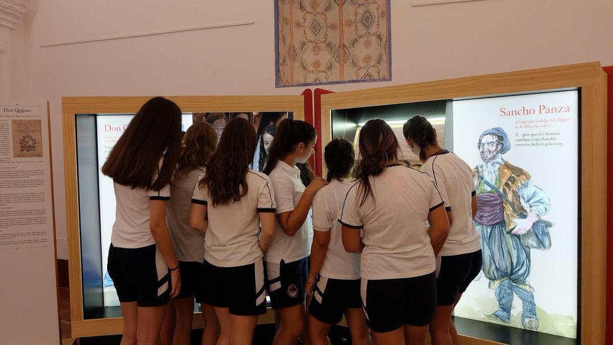 ACEcultura's tweet photo. Los alumnos del colegio de @NtraSraVictoria de #Antequera han estado esta semana en la #exposición '16 personajes que maravillan y... Miguel de #Cervantes'. 😊¡Gracias por la visita!    https://t.co/BllWchFmNr https://t.co/ReVQJwFXxH