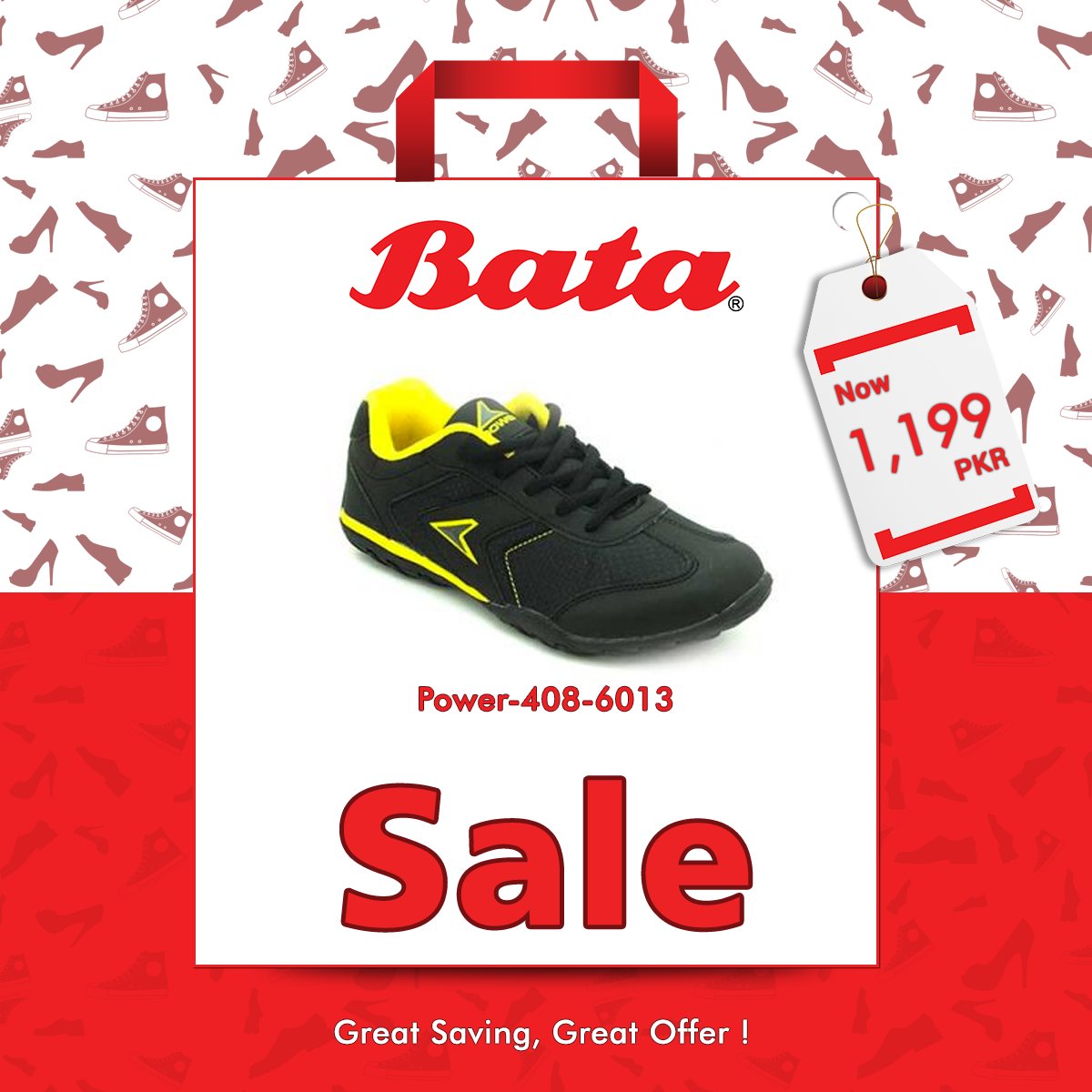 BataPakistanLtd's tweet photo. Bata Upto 70% Sale - Enjoy amazing discounts on your favorite Power Shoes!
Great Saving, Great Offer - Head to your nearest Bata outlet today or #shopnow at:
https://t.co/0KahHAqxbx
#Bata #BataPK #GreatSaving #GreatOffer #Sale #SaveUpTo70Percent #70Percent #Discount #Shoes https://t.co/2sLCMfpAIc