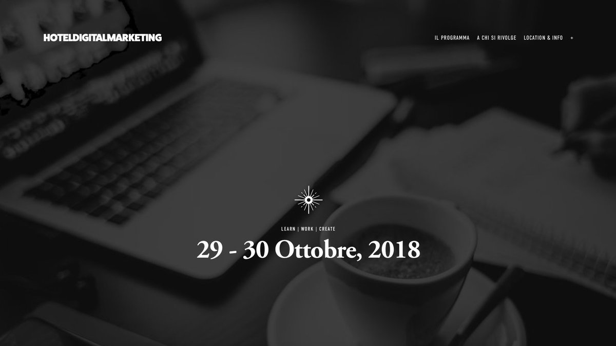 Sicaniasc's tweet photo. 👉[CORSO HOTEL DIGITAL MARKETING] 
Quando: 29, 30 ottobre 2018 
Chi: Vito D'Amico Simone Puorto e Armando Travaglini 
Dove: iH Hotels Milano Gioia 
Scopri di più sul sito https://t.co/B9rZDuScXF 
#digitalmarketing #hotelmarketing #webmarketing #webhotel https://t.co/CcReFaMRFN