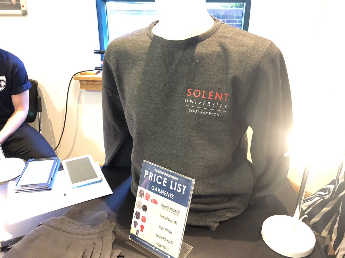 SolentUni's tweet image. Solent goodies on sale in the Andrews’ concourse now until 4pm 😍